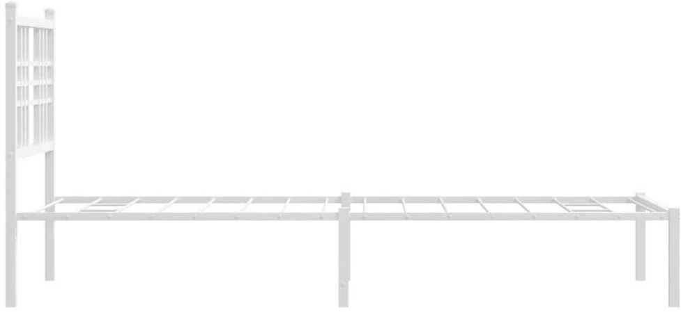 Lovos rėmas be čiužinio, baltas, 75x190cm, metalas
