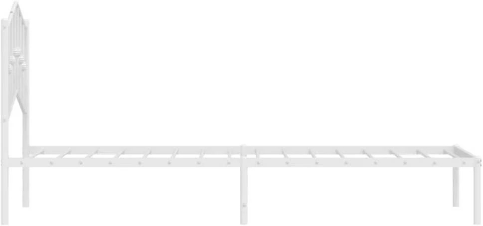Lova Metalinis lovos rėmas su galvūgaliu, baltos spalvos, 107x203cm