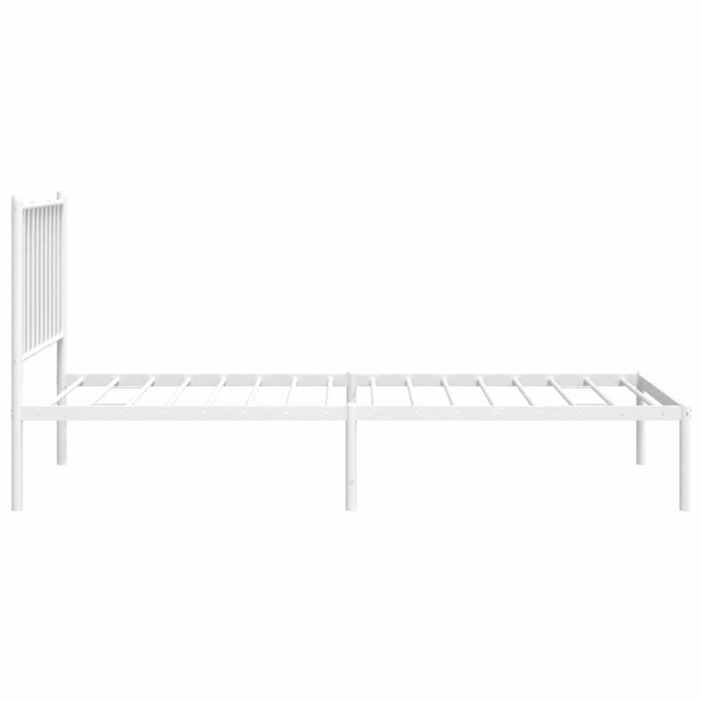 Lovos rėmas be čiužinio, baltas, 75x190cm, metalas