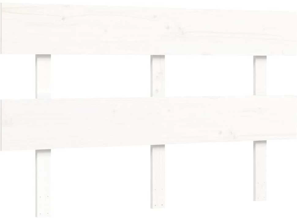 Lova senjorams su galvūgaliu, baltas, 120x200 cm, mediena