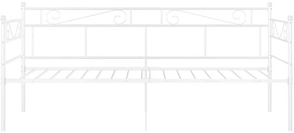 Sofos-lovos rėmas, baltos spalvos, 90x200cm, metalas