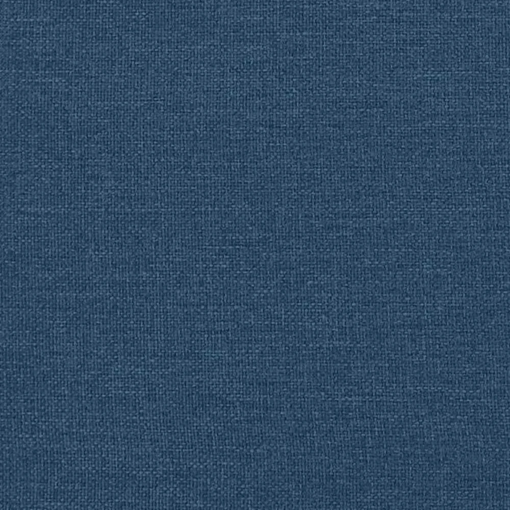 Lova su spyruoklėmis ir čiužiniu, mėlyna, 140x190 cm, audinys