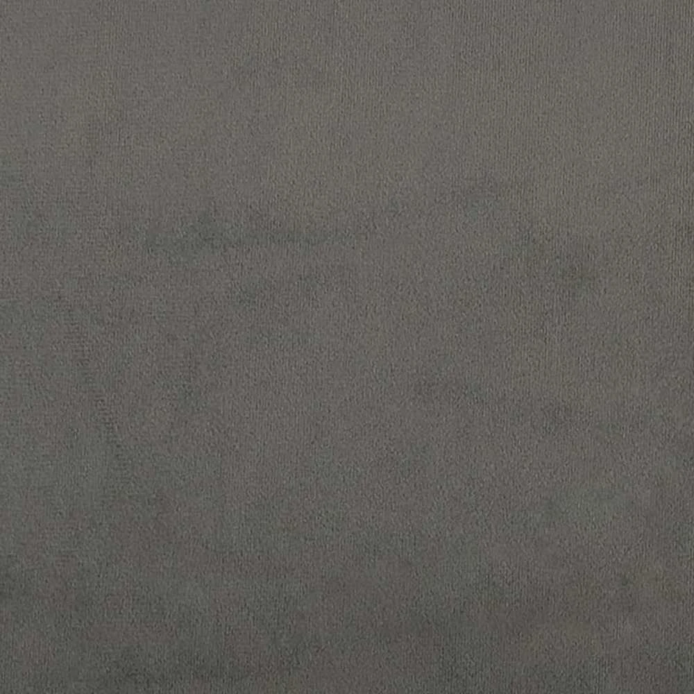 Lova su spyruoklėmis ir čiužiniu, pilka, 200x200 cm, aksomas