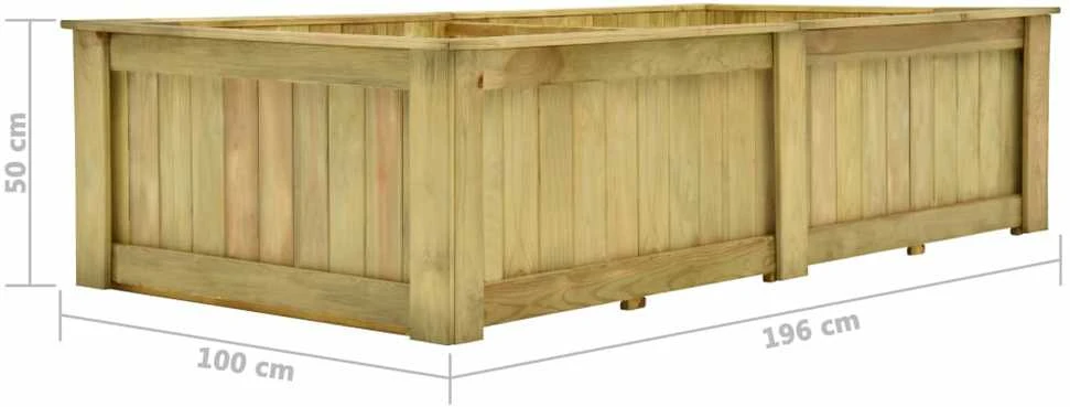 Lovelis, 196x100x50cm, impregnuota pušies mediena