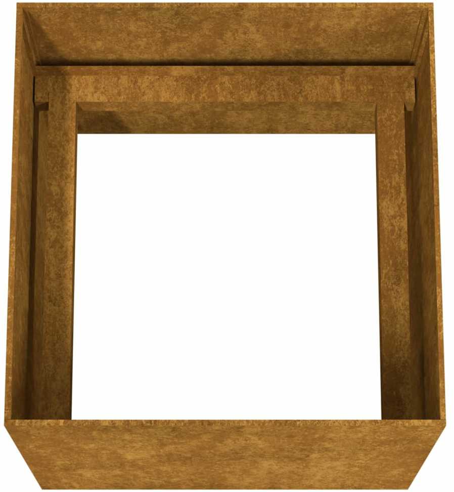 Lovelis, 40x41x40cm, Corten plienas