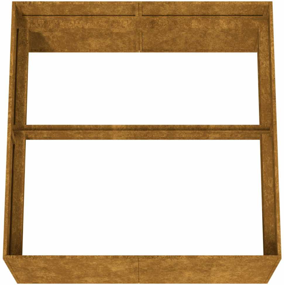 Lovelis, 80x80x40cm, Corten plienas