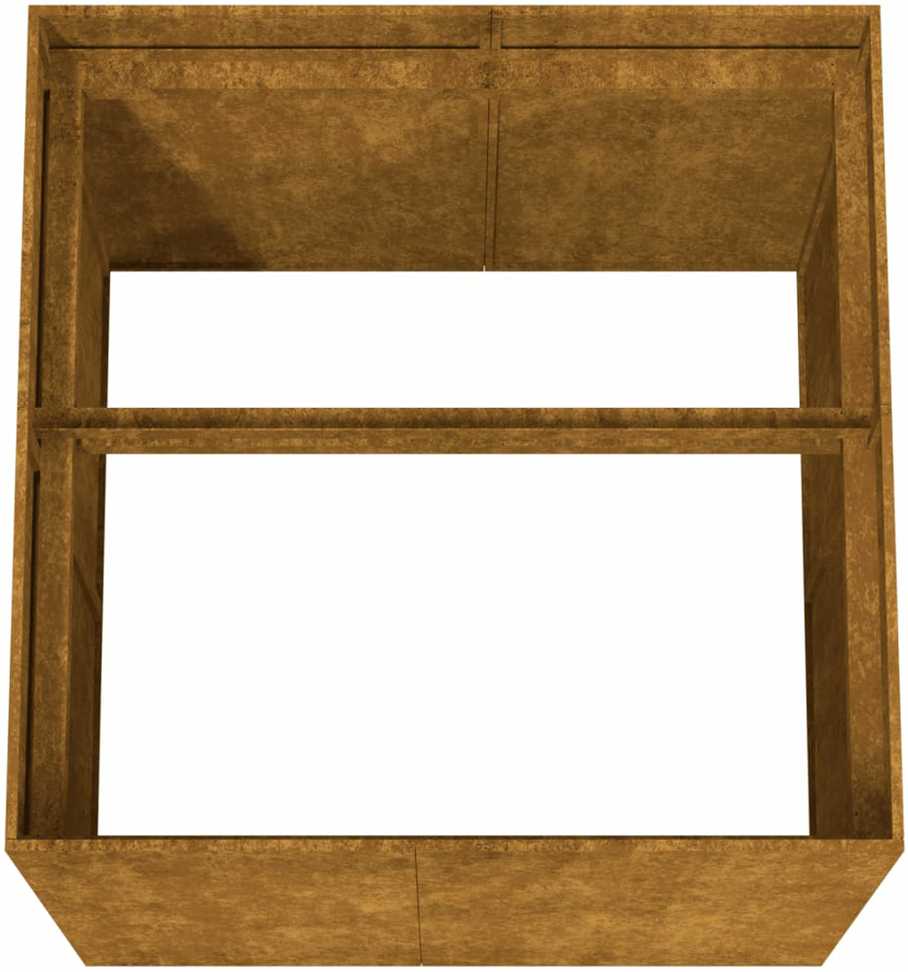 Lovelis, 80x80x80cm, Corten plienas