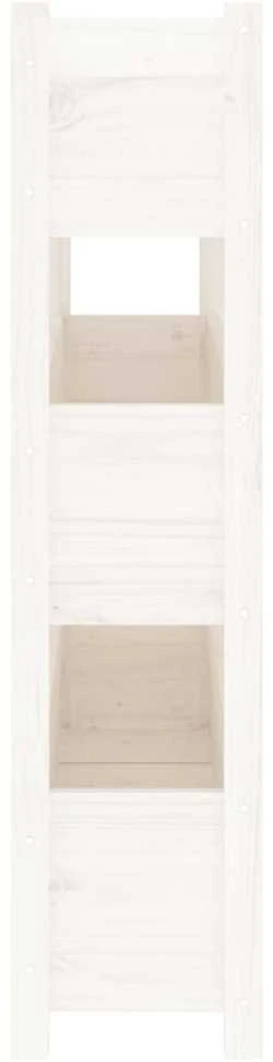 Lovelis, baltas, 112x25x104,5cm, pušies medienos masyvas