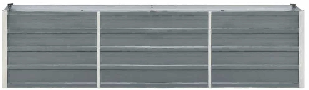 Lovelis, pilkas, 240x40x77cm, galvanizuotas plienas, aukštas