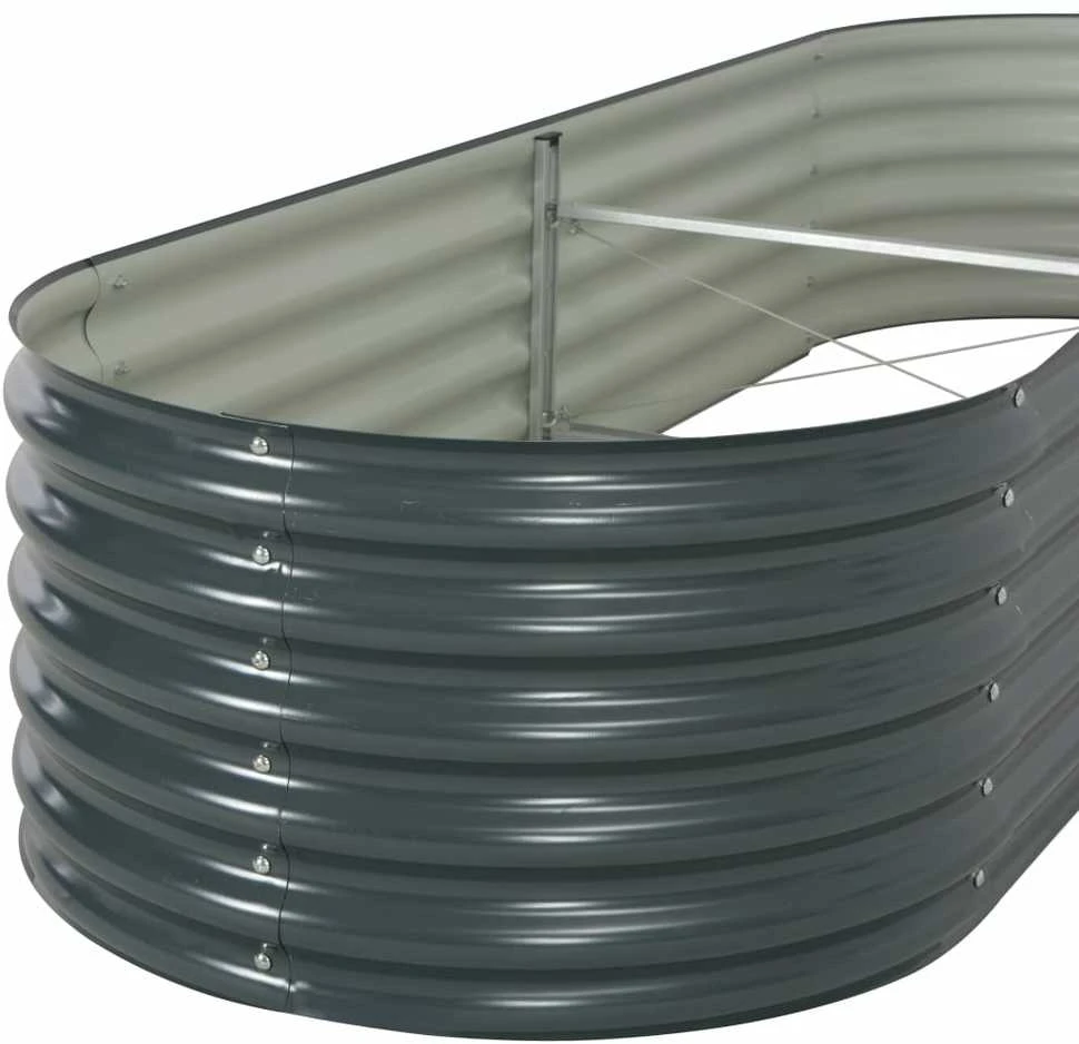 Lovelis, pilkas, 240x80x44cm, galvanizuotas plienas, aukštas