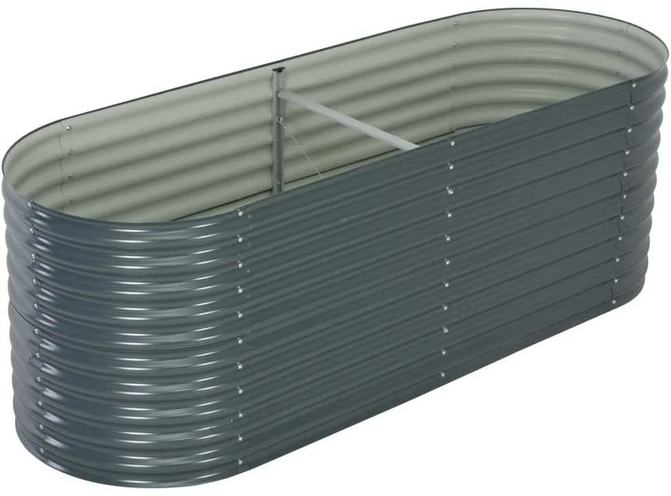 Lovelis, pilkas, 240x80x81cm, galvanizuotas plienas, aukštas