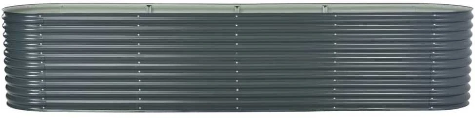 Lovelis, pilkas, 400x80x81cm, galvanizuotas plienas, aukštas