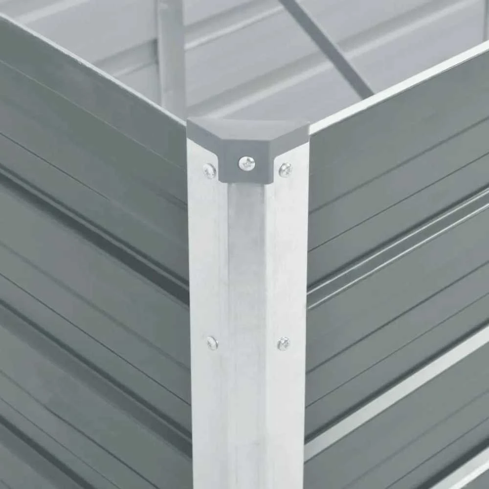 Lovelis, pilkas, galvanizuotas plienas, 240x80x45cm