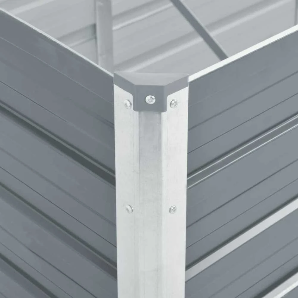Lovelis, pilkos spalvos, 160x40x77cm, galvanizuotas plienas