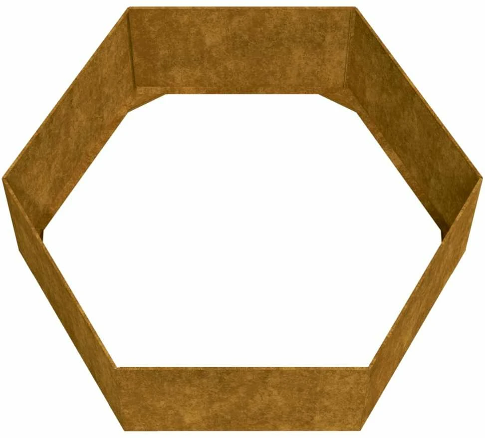 Lovelis, rūdžių spalvos, 138x120x45 cm, Corten plienas