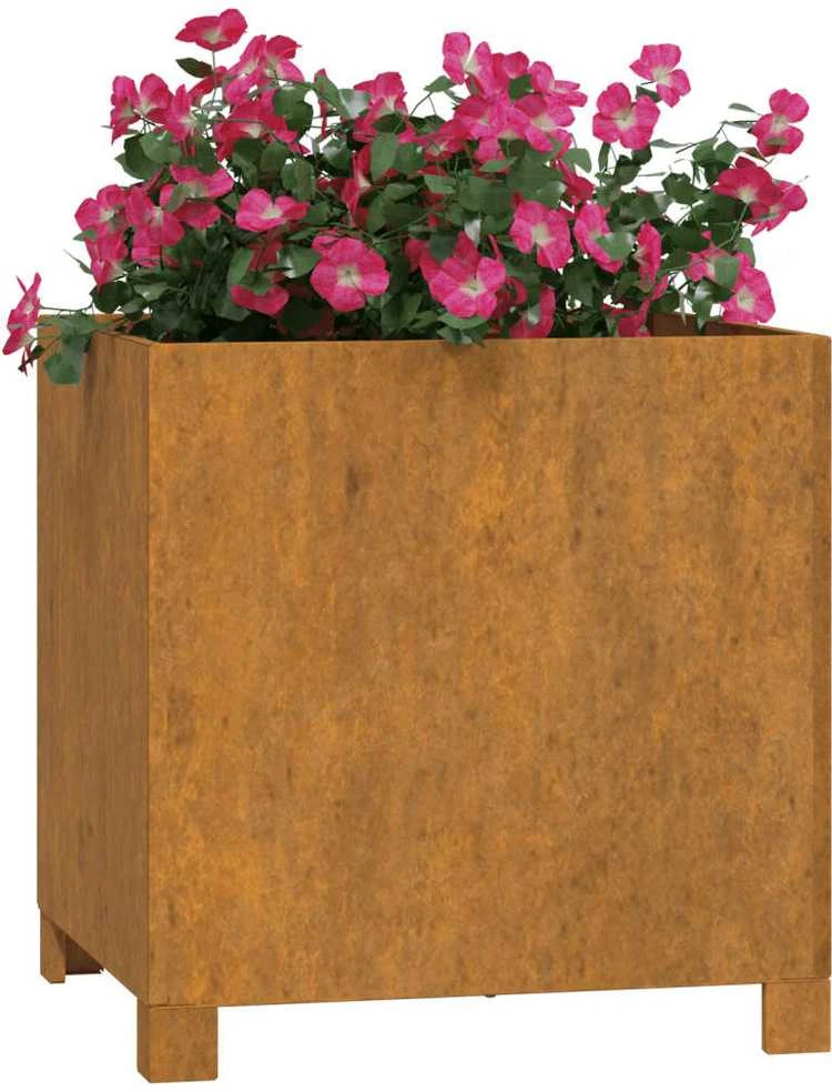 Lovelis su kojelėmis, rūdžių, 42x40x43cm, Corten plienas