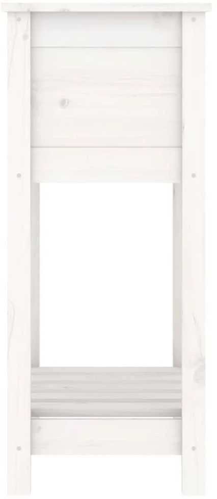 Lovelis su lentyna, baltas, 54x34,5x81cm, pušies masyvas