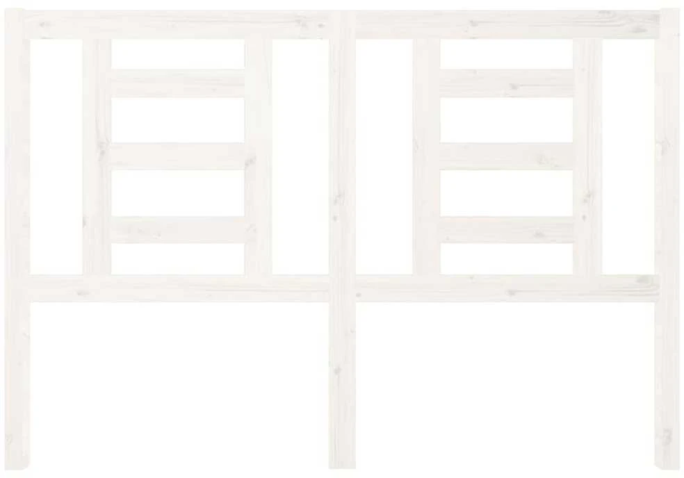 Lovos galvūgalis, baltas, 126x4x100cm, pušies medienos masyvas