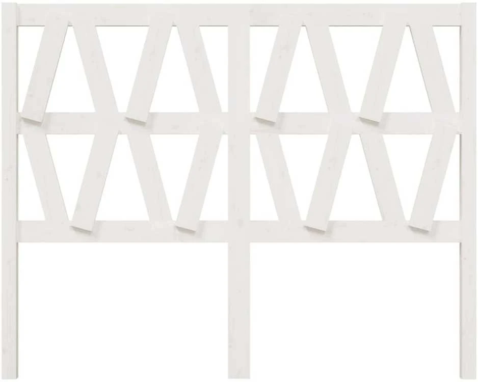 Lovos galvūgalis, baltas, 126x4x100cm, pušies medienos masyvas