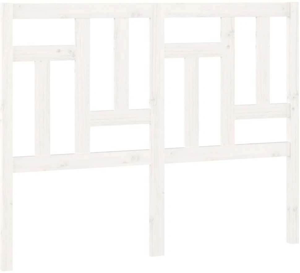 Lovos galvūgalis, baltas, 145,5x4x100cm, pušies masyvas