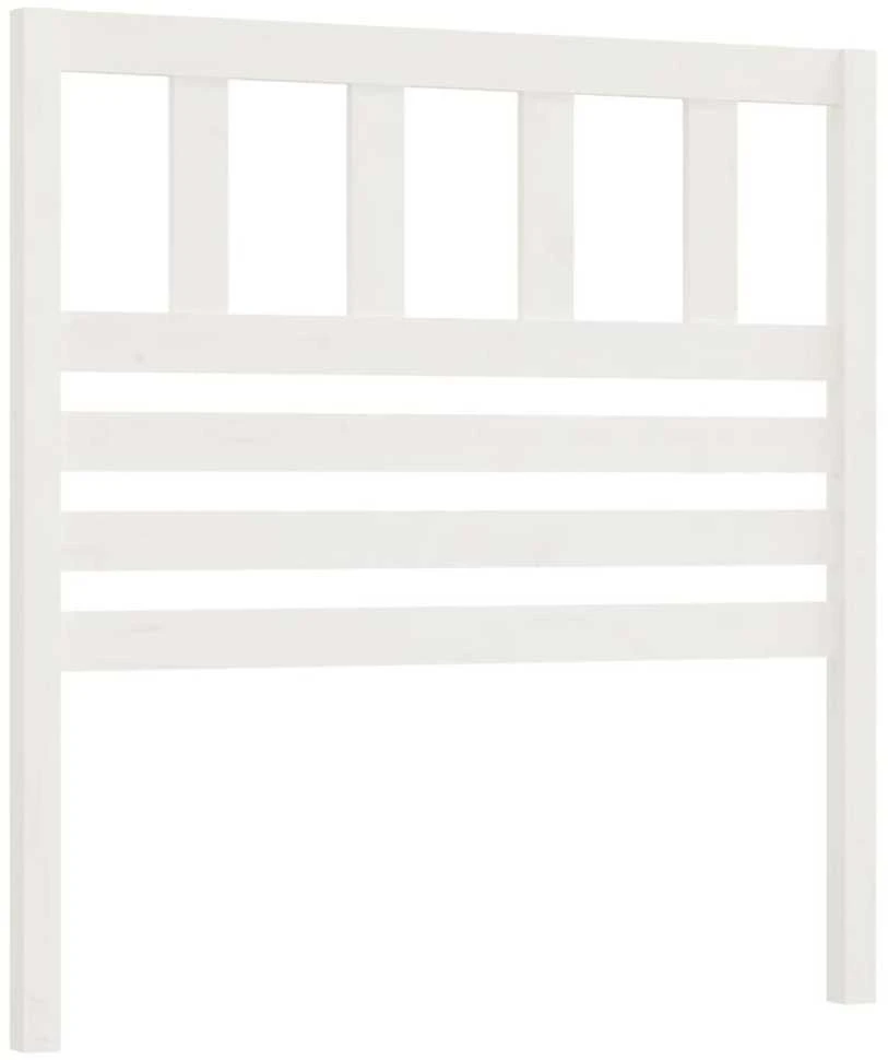 Lovos galvūgalis, baltas, 81x4x100cm, pušies medienos masyvas