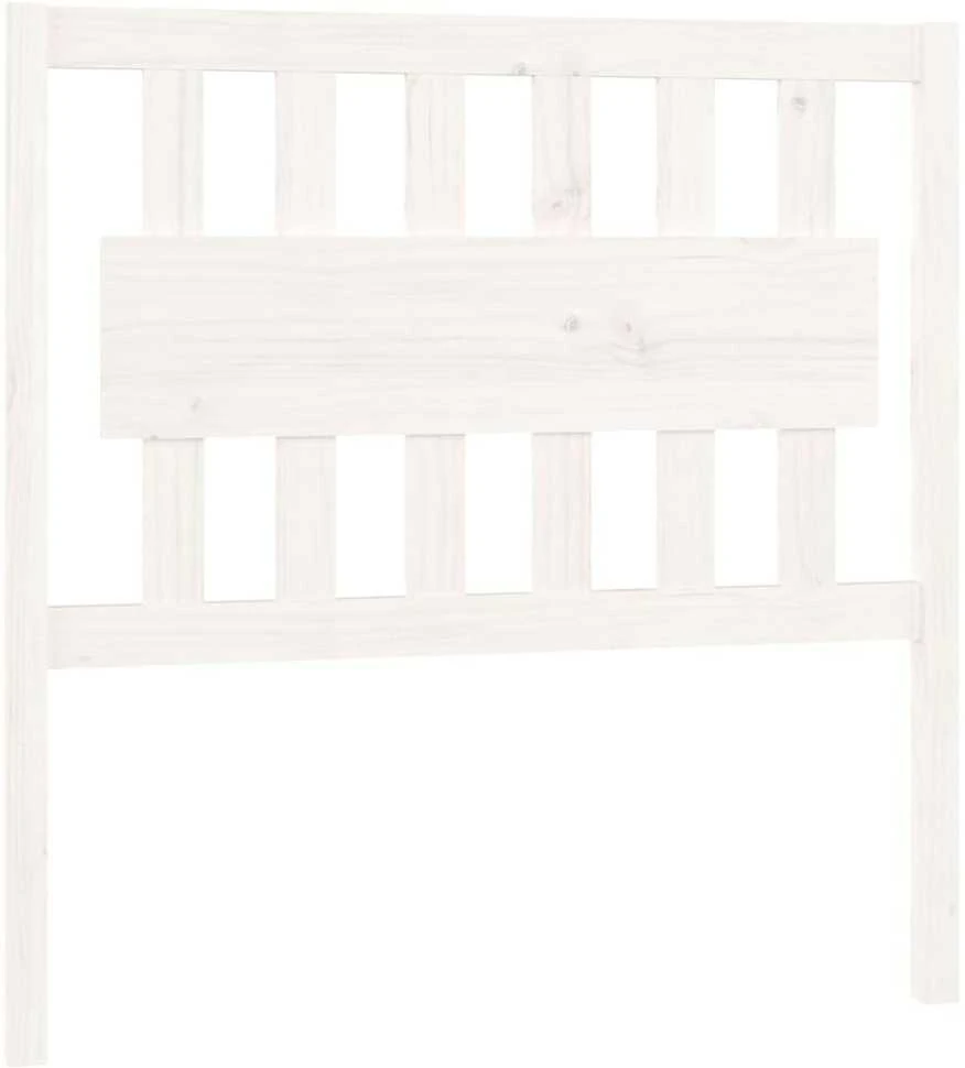 Lovos galvūgalis, baltas, 95,5x4x100cm, pušies medienos masyvas