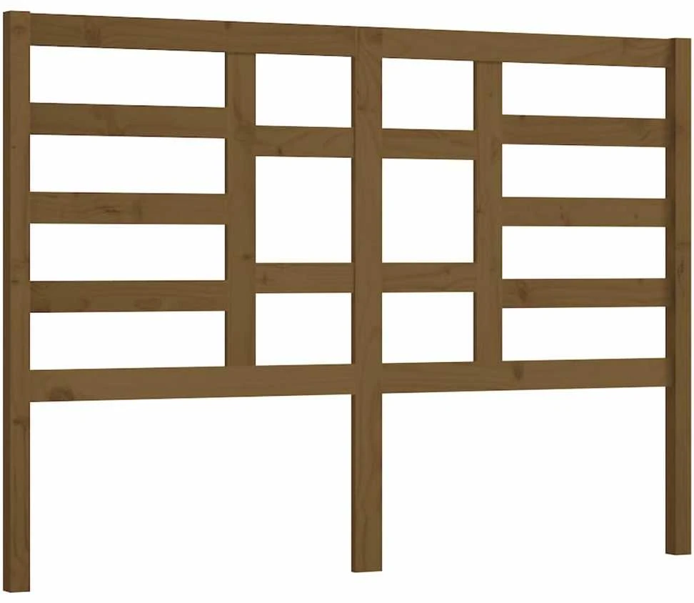 Lovos galvūgalis, medaus rudas, 141x4x104cm, pušies masyvas