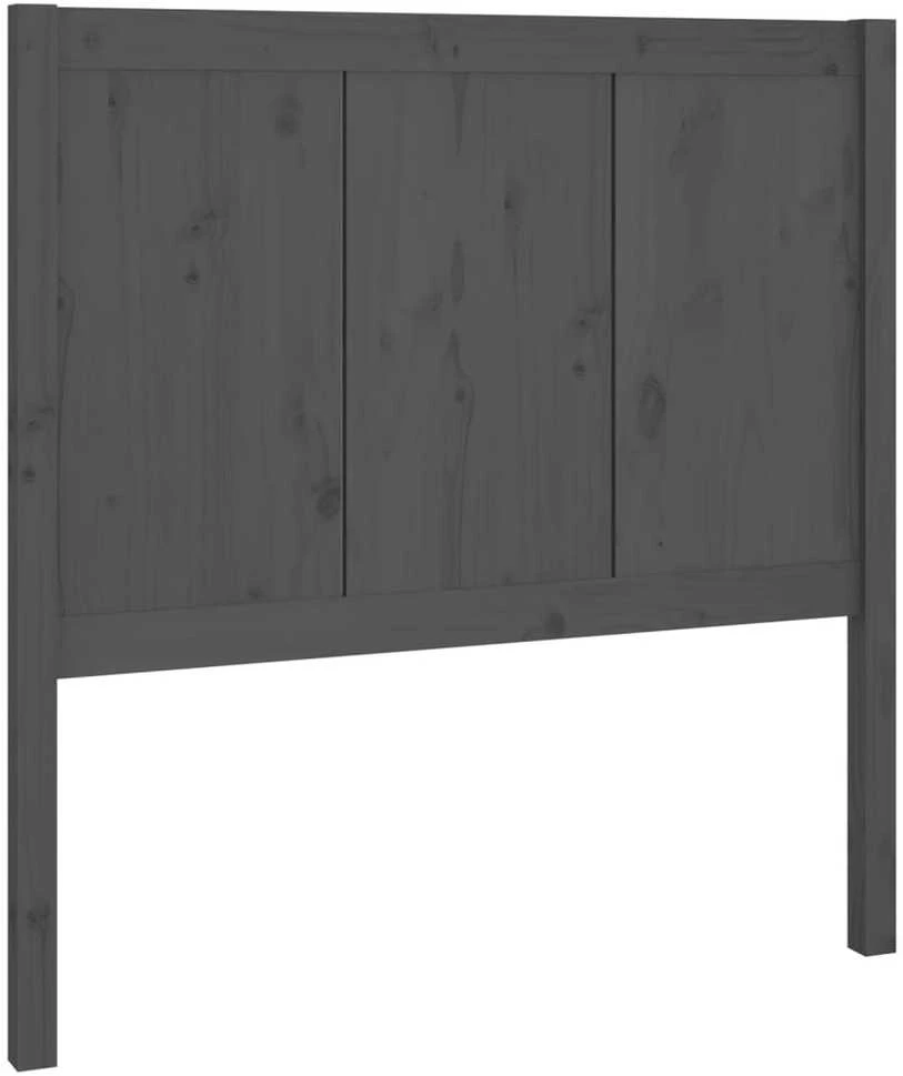 Lovos galvūgalis, pilkas, 80,5x4x100cm, pušies medienos masyvas