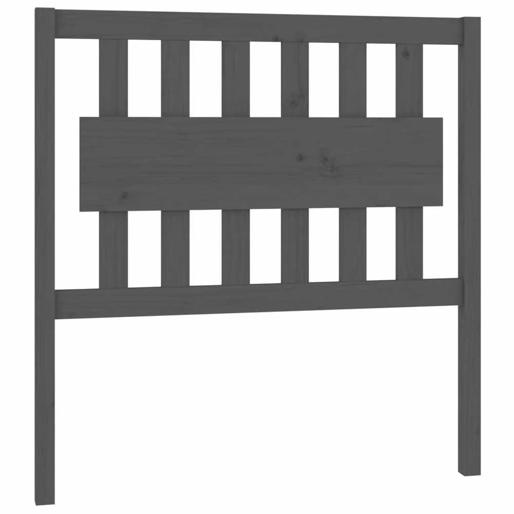 Lovos galvūgalis, pilkas, 95,5x4x100cm, pušies medienos masyvas