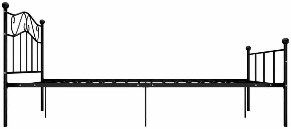 Lovos rėmas, juodos spalvos, 160x200cm, metalas