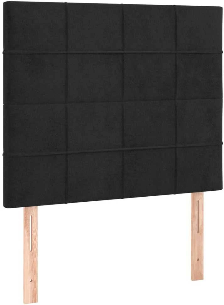 Lovos rėmas be čiužinio, juodos spalvos, 100x200cm, aksomas