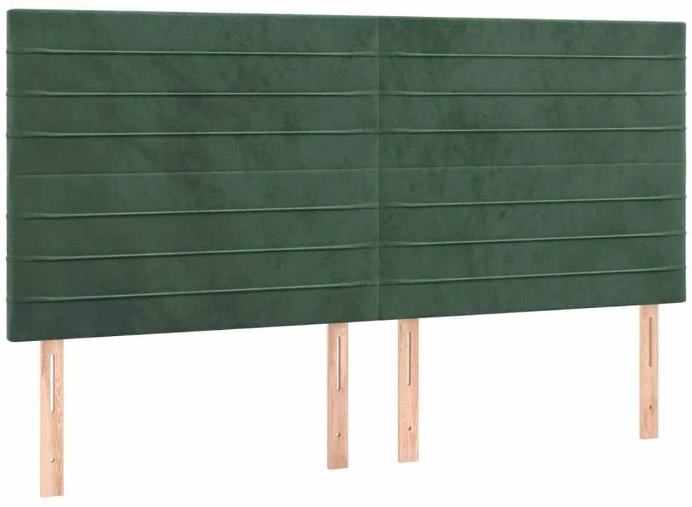 Lovos rėmas be čiužinio tamsiai žalias 200x200 cm aksomas
