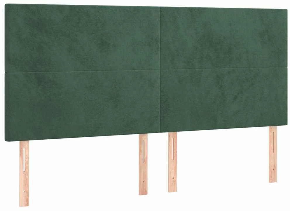 Lovos rėmas be čiužinio tamsiai žalias 200x200 cm aksomas