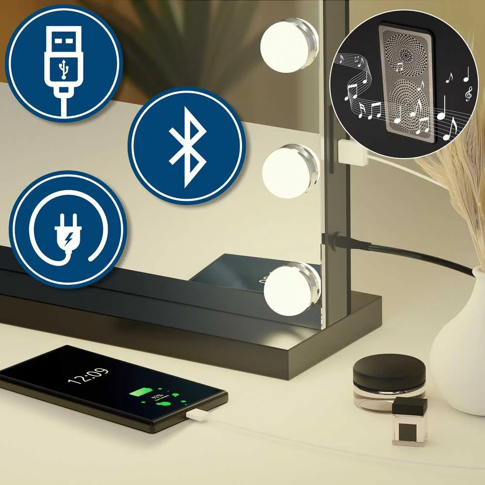Mville Norlina veidrodėlis su Bluetooth