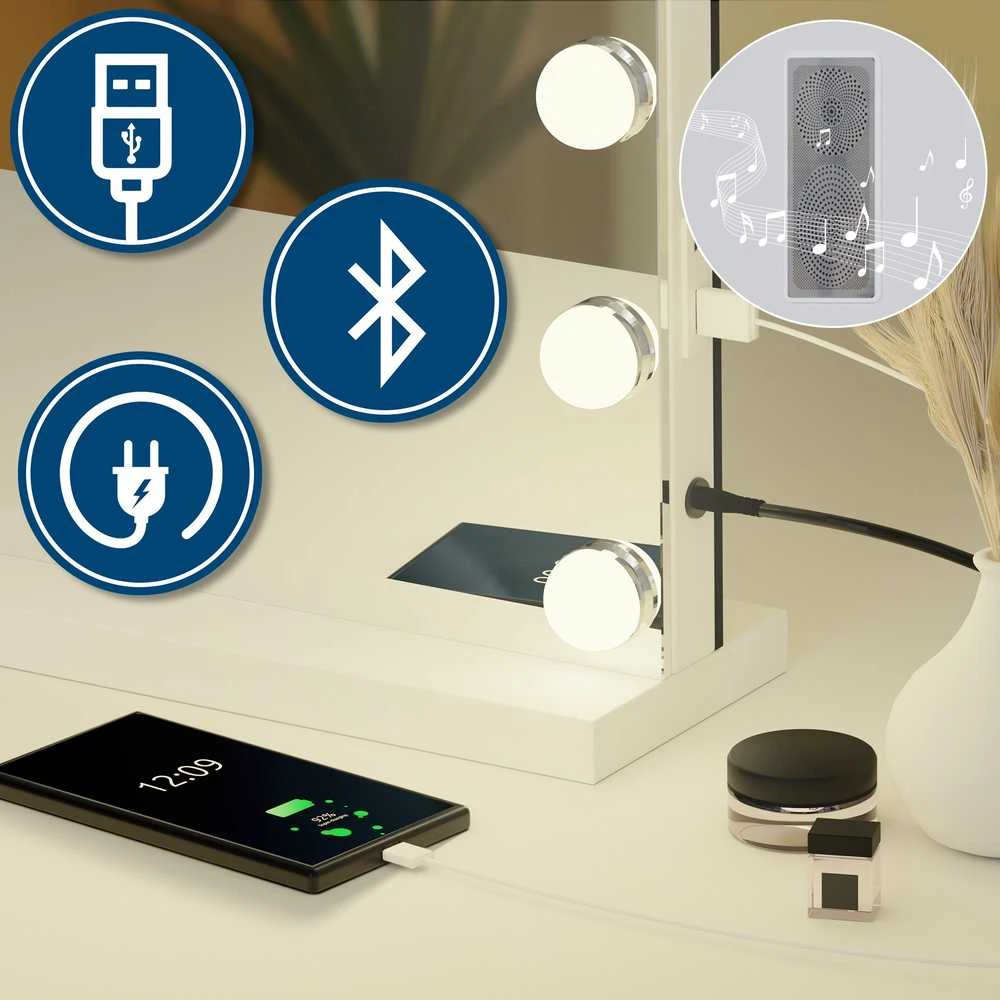 Mville Norlina veidrodėlis su Bluetooth