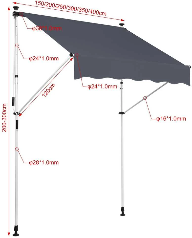 Mville Tvirtinama markizė Westerly 350x120 cm