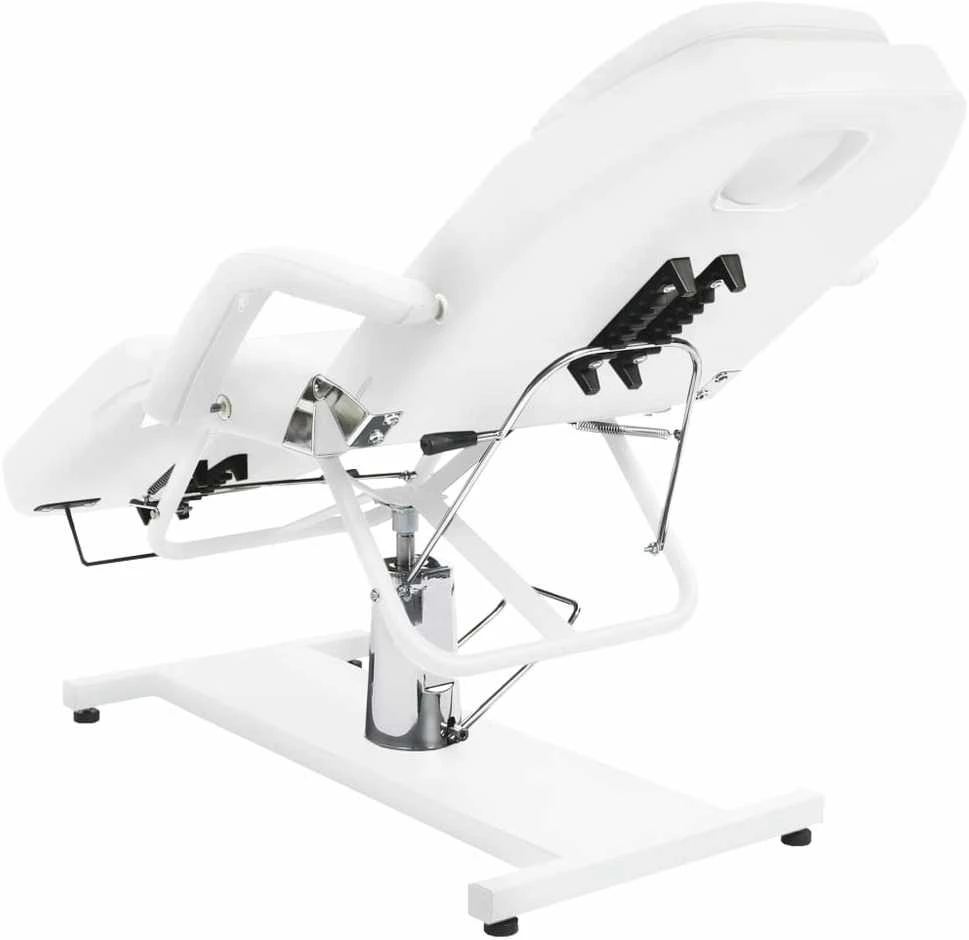 Masažinis stalas, baltos spalvos, 180x62x(87-112)cm