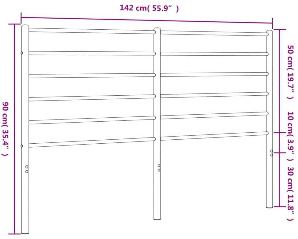 Metalinis galvūgalis, baltos spalvos, 135cm