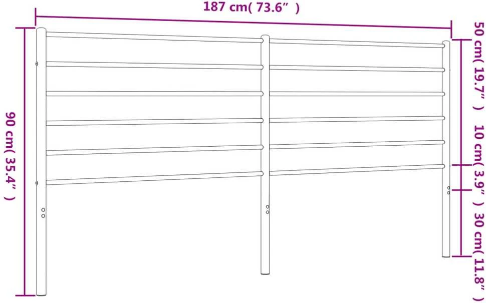 Metalinis galvūgalis, juodos spalvos, 180cm