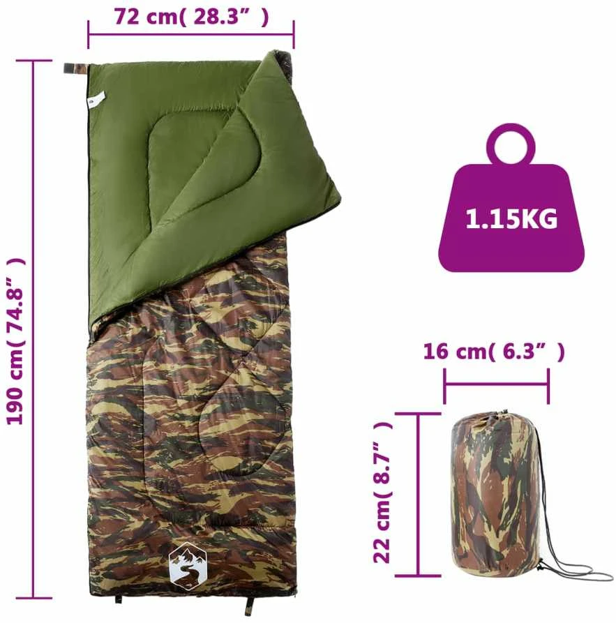 Miegmaišis suaugusiems stovyklavimui, 3 sezonams