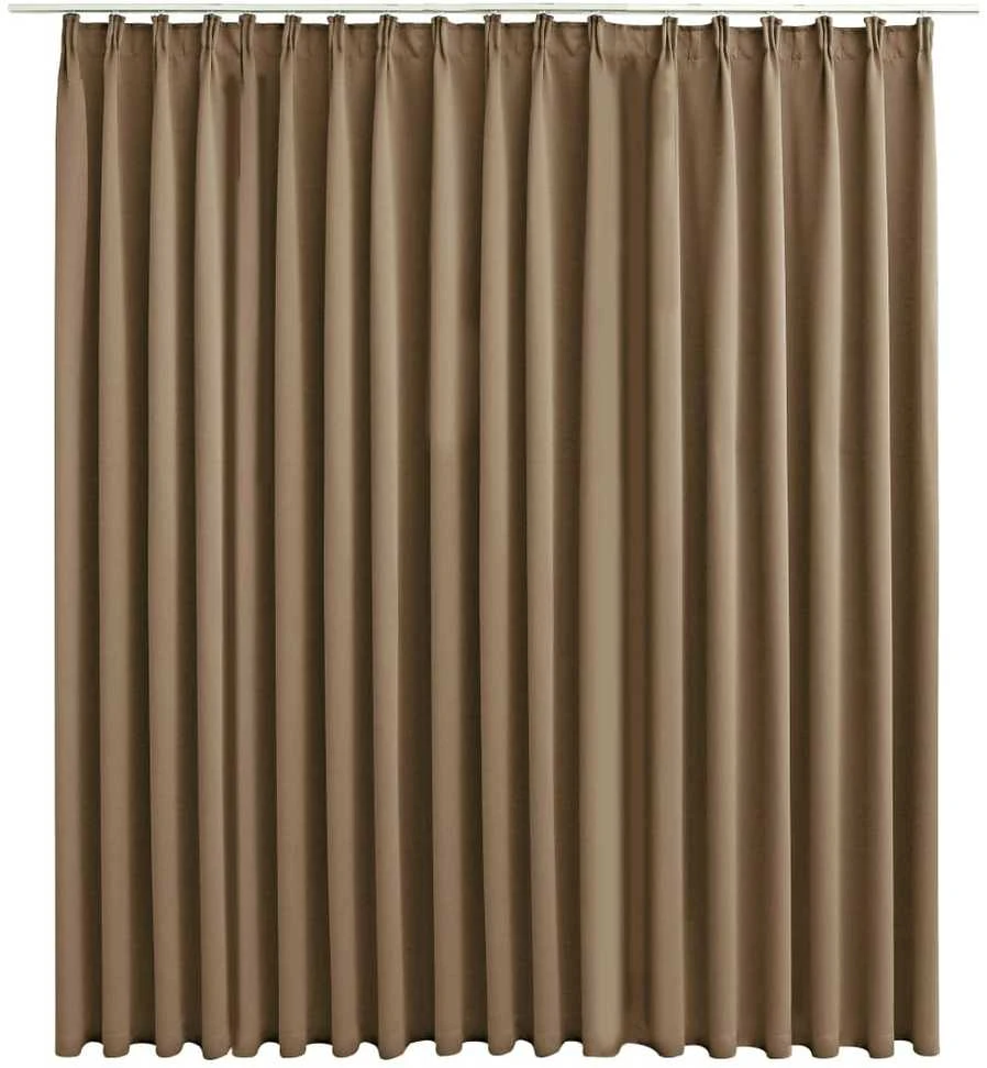 Naktinė užuolaida su kabliukais, taupe spalvos, 290x245cm