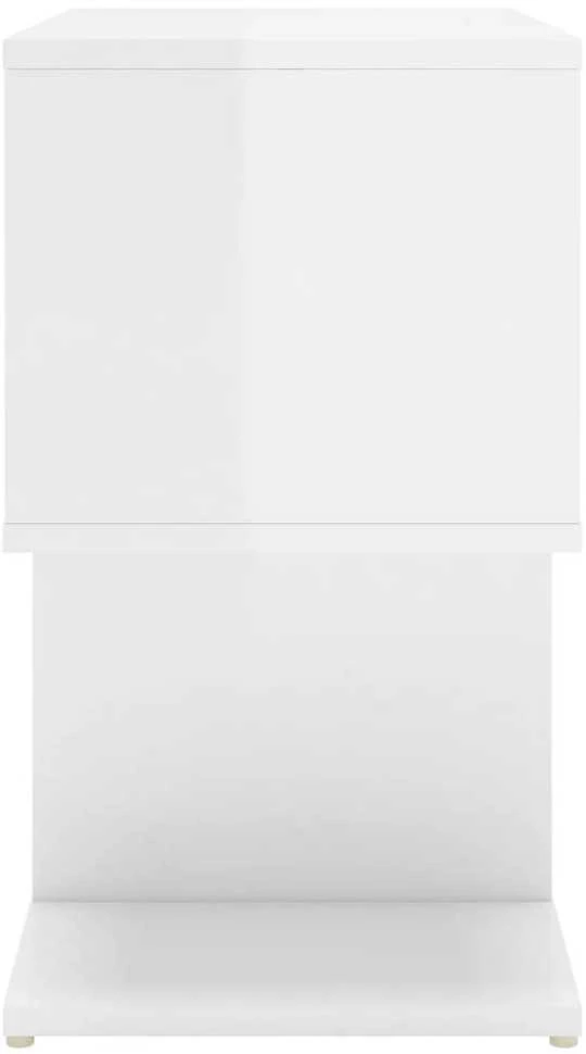 Naktinės spintelės, 2vnt., baltos, 50x30x51,5cm, mediena