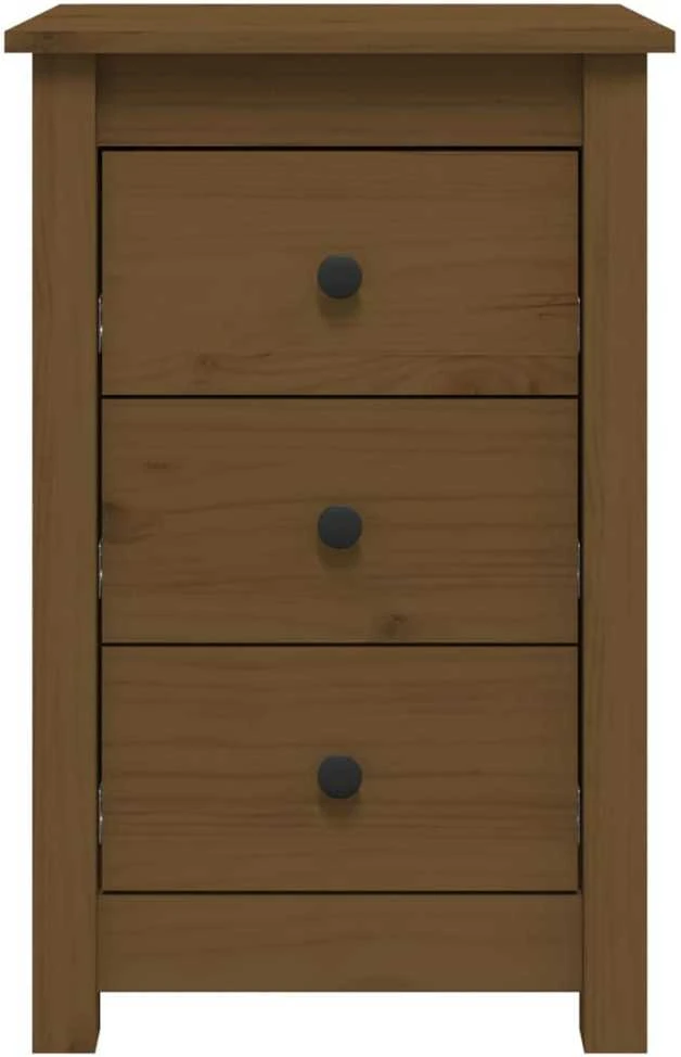 Naktinės spintelės, 2vnt., medaus rudos, 40x35x61,5cm, pušis