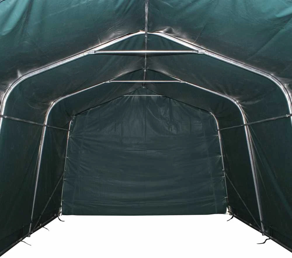 Nuimama palapinė gyvuliams, tamsiai žalia, 3,3x4,8m, PVC