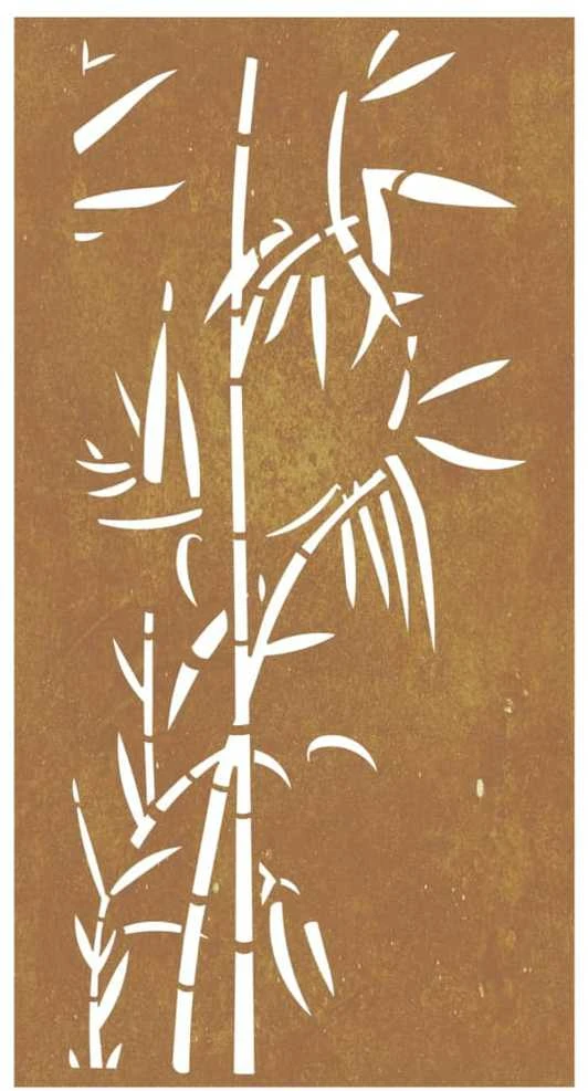 Nuotraukų rėmelis Sodo sienos dekoracija, 105x55cm, corten plienas, bambukas