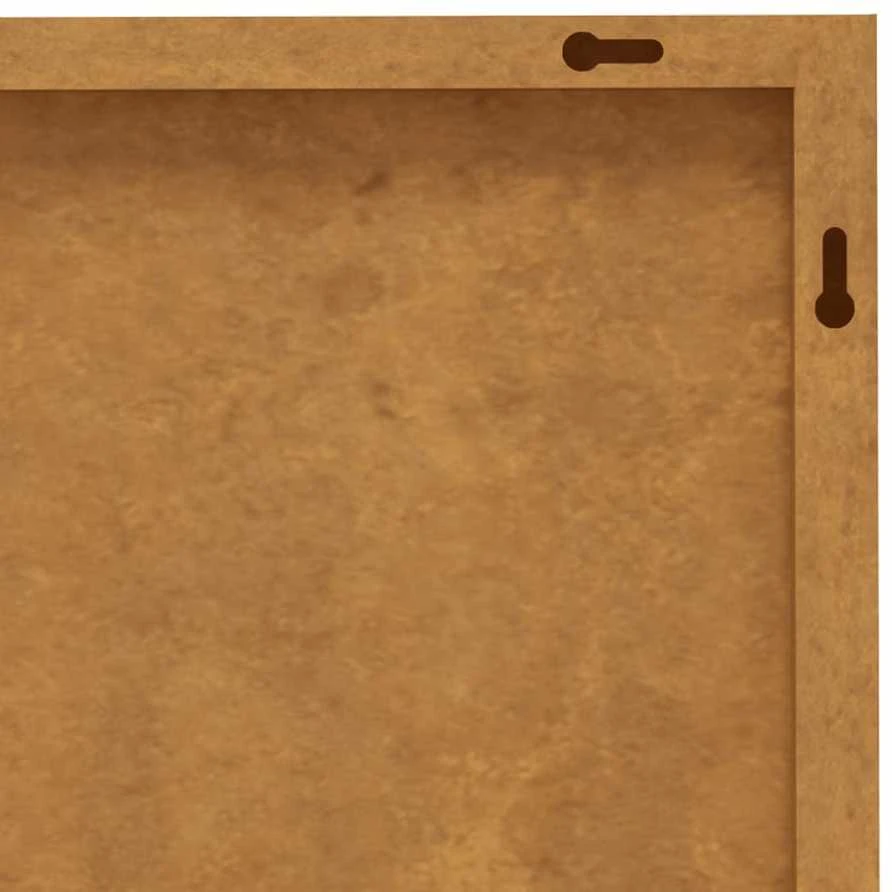Nuotraukų rėmelis Sodo sienos dekoracija, 105x55cm, corten plienas, lapų dizaino
