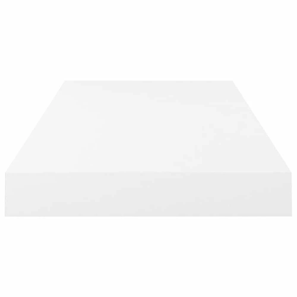 Pakabinama sieninė lentyna, balta, 50x23x3,8cm, MDF, blizgi