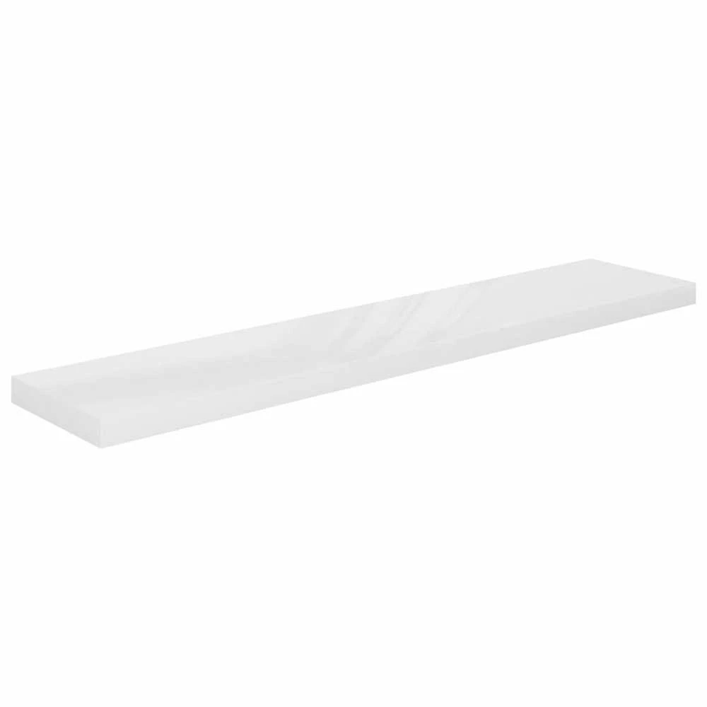 Pakabinamos lentynos, 2vnt., baltos, 120x23,5x3,8cm, MDF