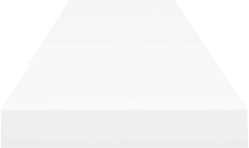 Pakabinamos lentynos, 2vnt., baltos, 120x23,5x3,8cm, MDF