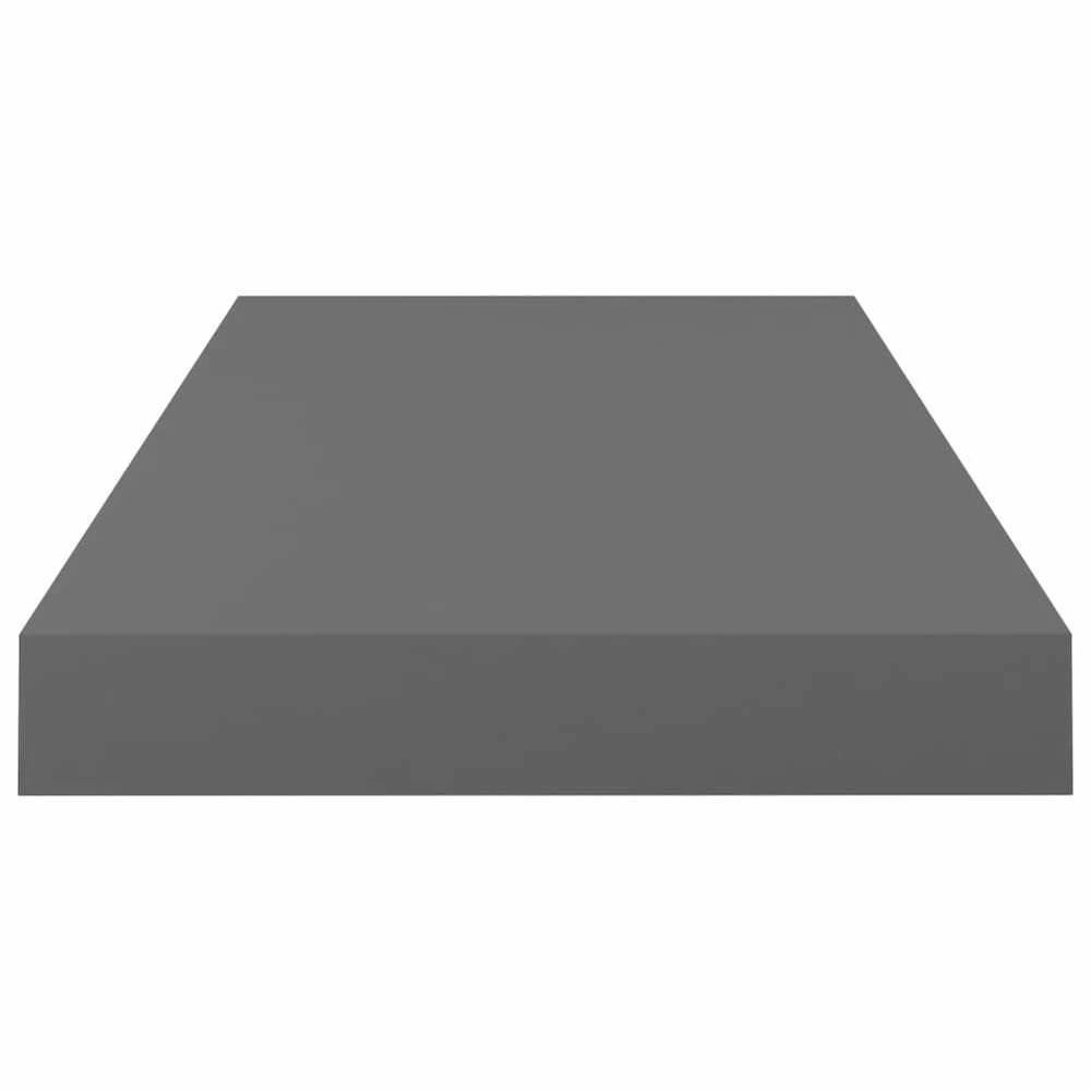 Pakabinamos sieninės lentynos, 2vnt., pilkos, 50x23x3,8cm, MDF